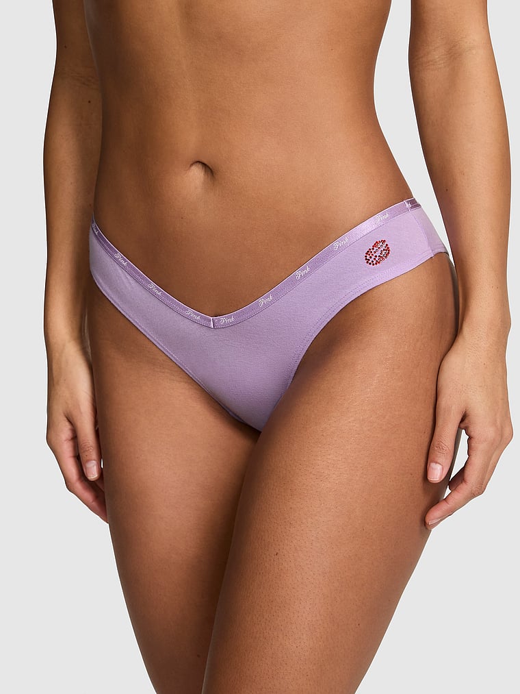 Logo Cotton Tanga Panty