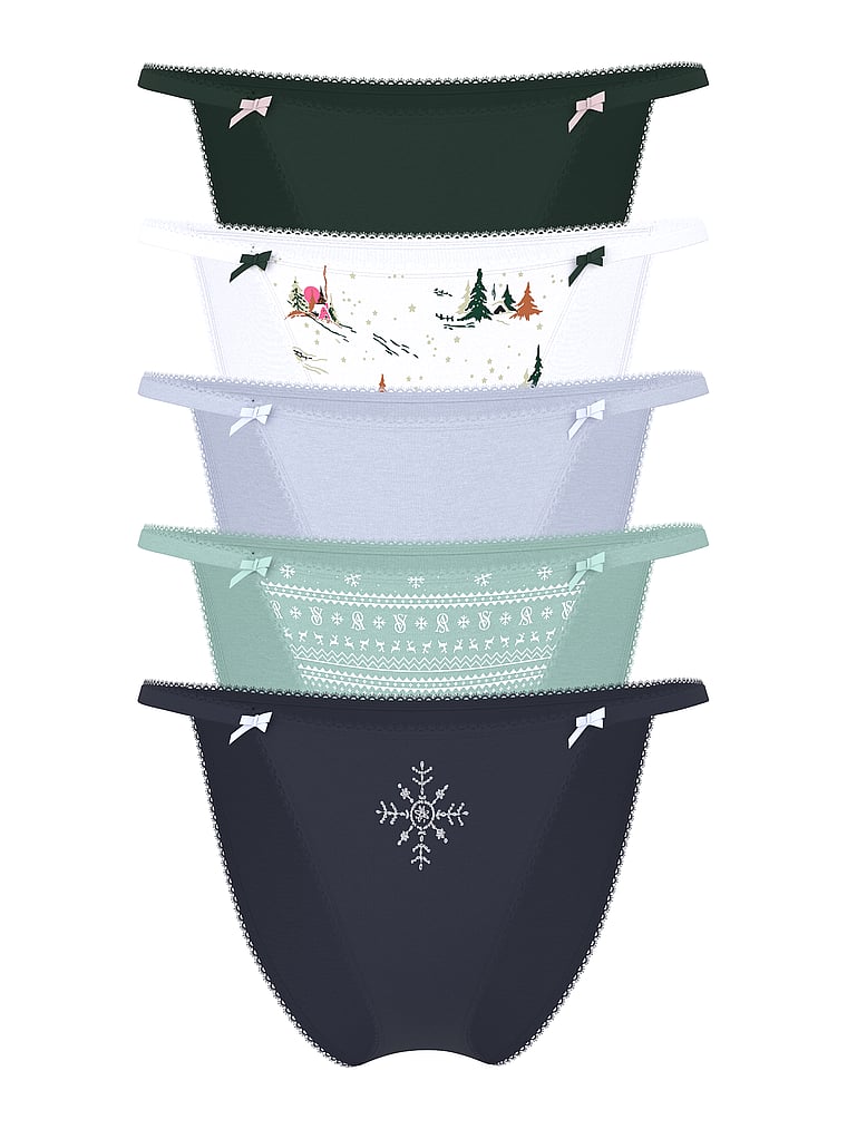 5-Pack Stretch Cotton String Bikini Panties