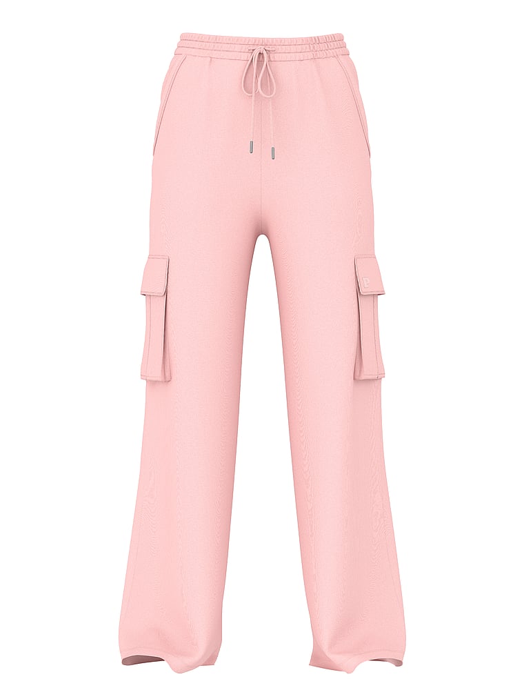 Ivy Fleece Wide-Leg Cargo Sweatpants