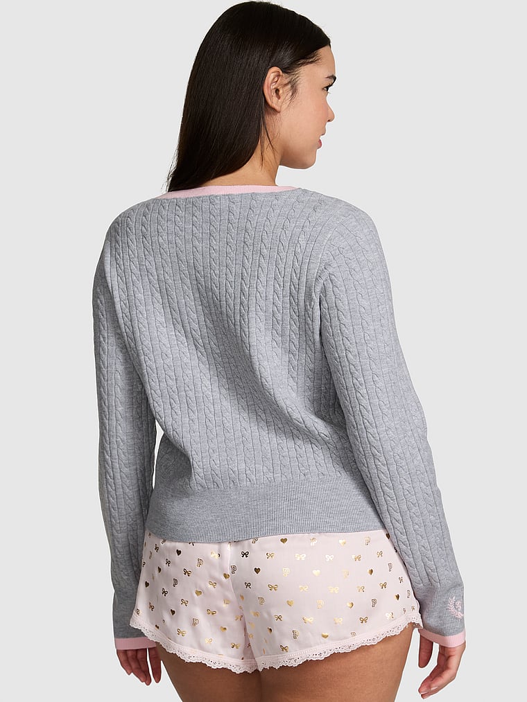 Buy PINK x LoveShackFancy Shrunken Cardigan, Pink Tulip - Order