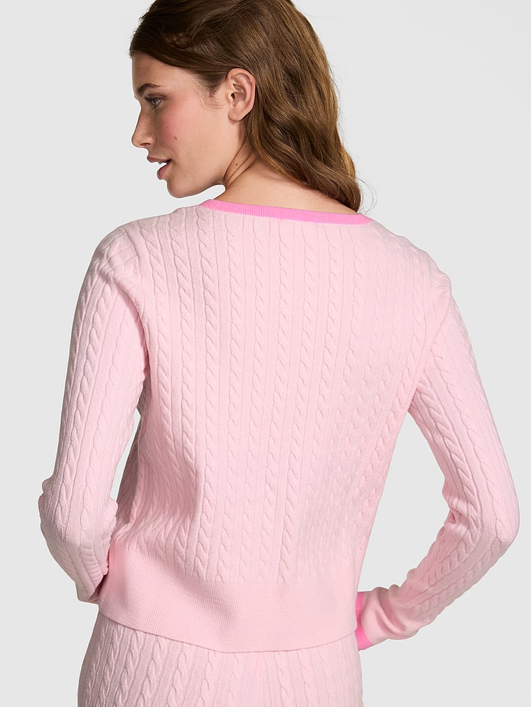 PINK x LoveShackFancy Shrunken Cardigan