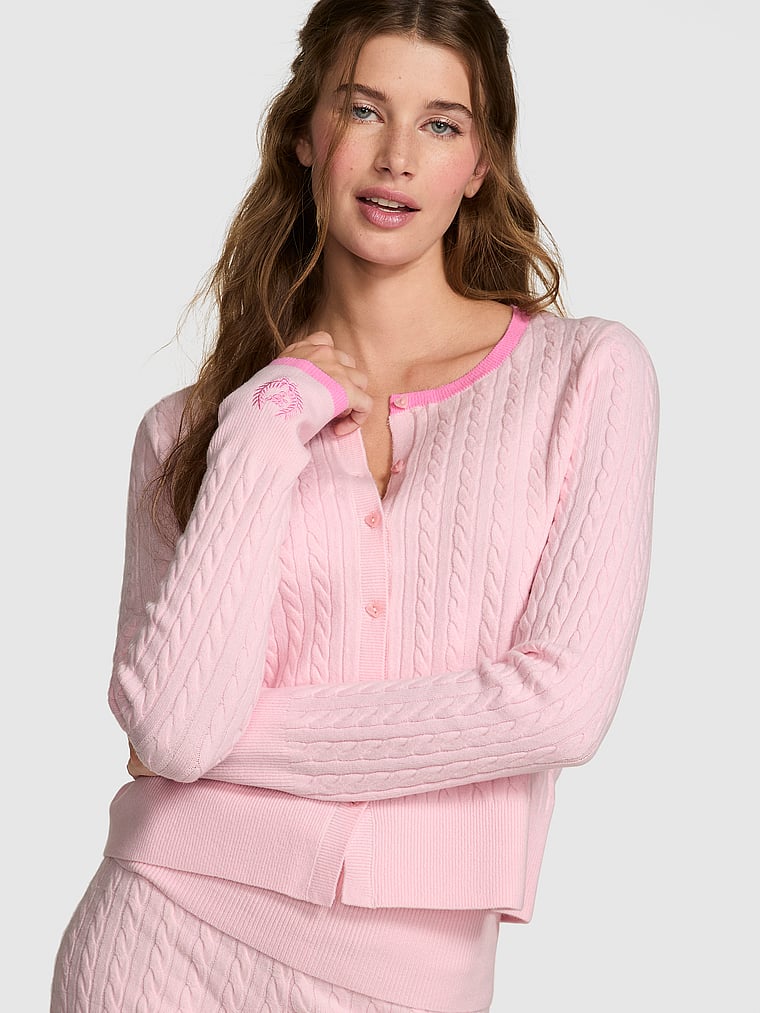 PINK x LoveShackFancy Shrunken Cardigan