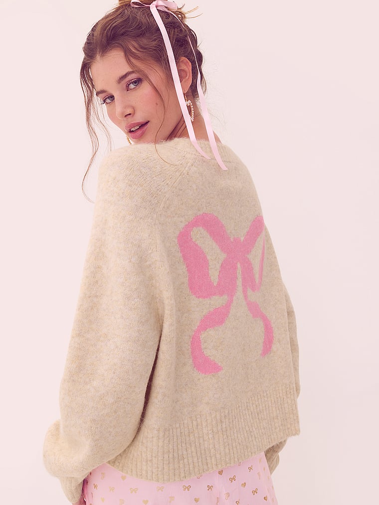 PINK x LoveShackFancy Boxy Cardigan