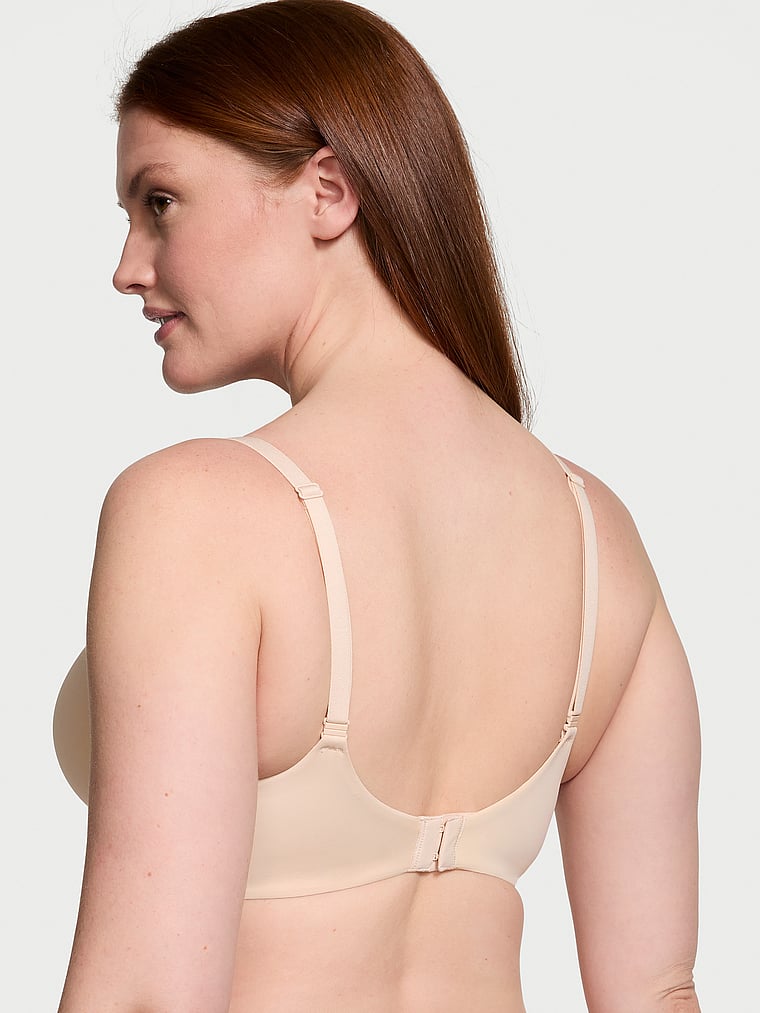Victoria's Secret, The T-shirt Perfect Shape Cotton Push-Up Bra, Marzipan, onModelBack, 2 of 4 Katy is 5'11" and wears 36D or Large