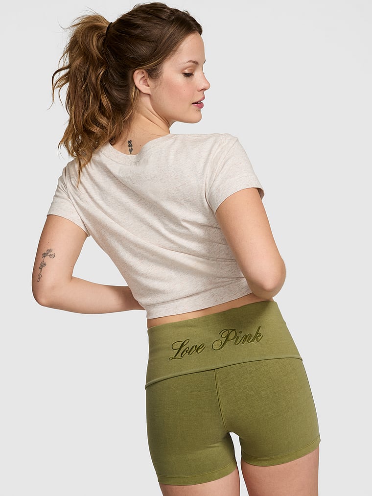 All-Day Cotton Foldover Bike Shorts