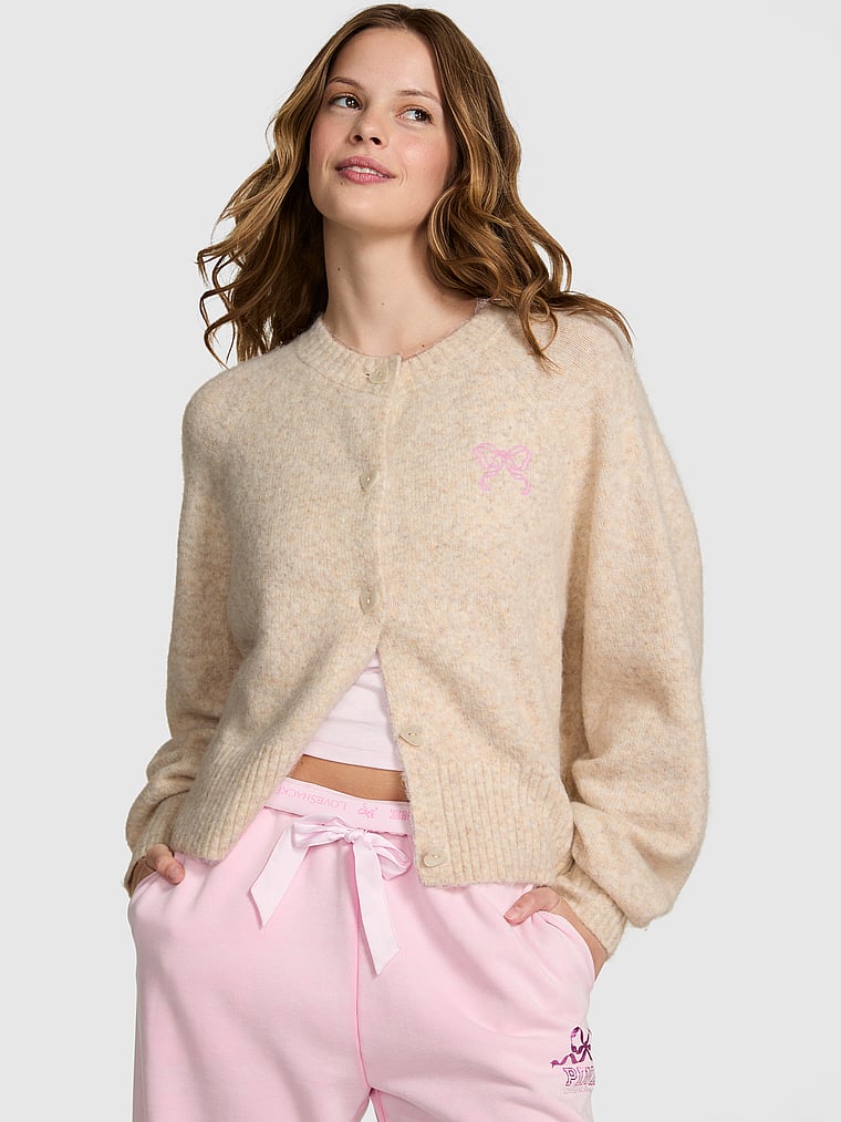 PINK x LoveShackFancy Boxy Cardigan