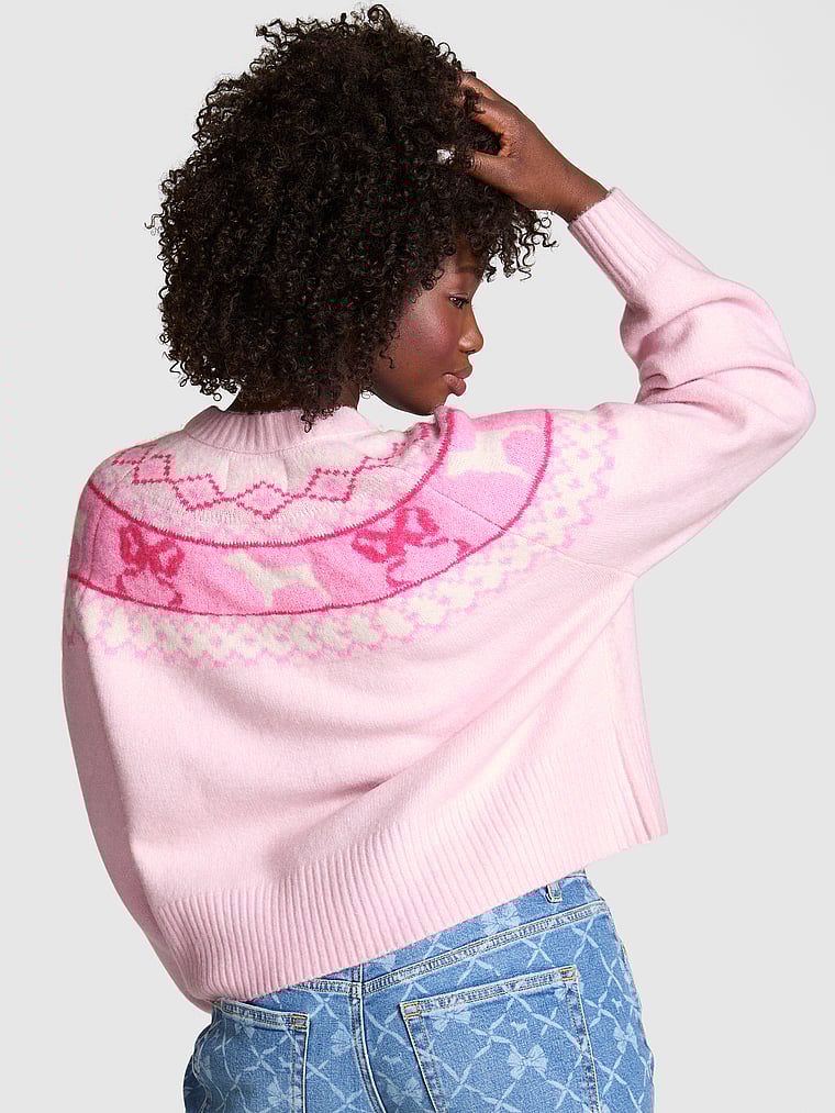 PINK x LoveShackFancy Boxy Cardigan