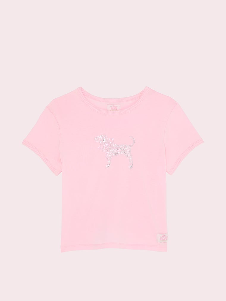 PINK x LoveShackFancy Retro Cotton Tee