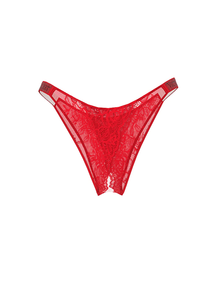 Victoria's Secret, Very Sexy Shine Strap Brazilian Panty, Lipstick, offModelFront, 4 of 4
