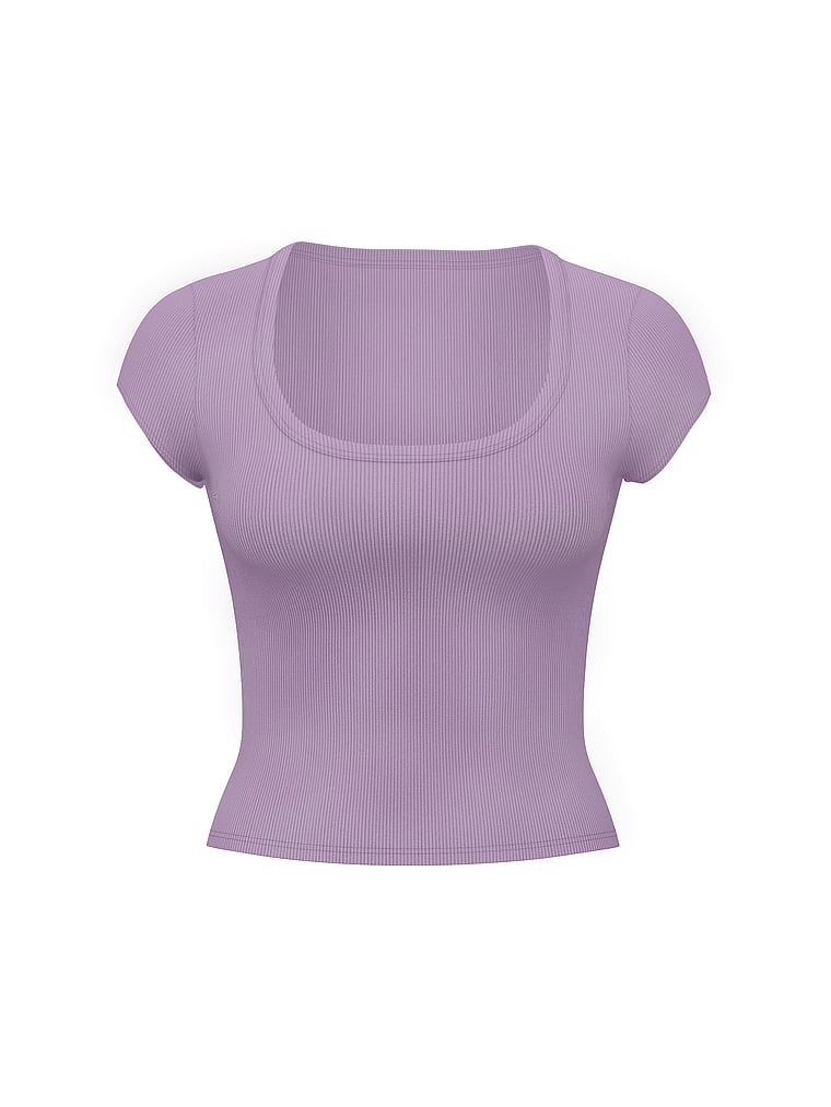 Vintage Ribbed Scoop Tee