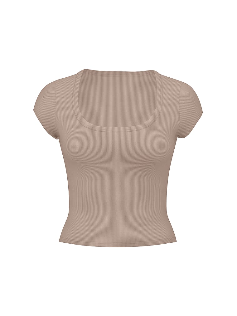 Vintage Ribbed Scoop Tee