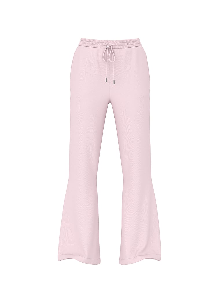 Victoria's Secret, Angel Essentials Favorite Terry Flare Sweatpant, Pretty Blossom, offModelFront, 3 of 4