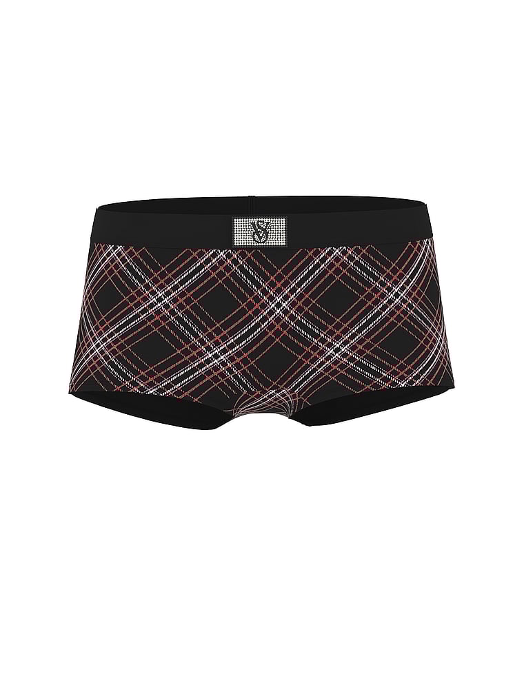 Logo Cotton Shine Patch Velvet Boyshort Panty