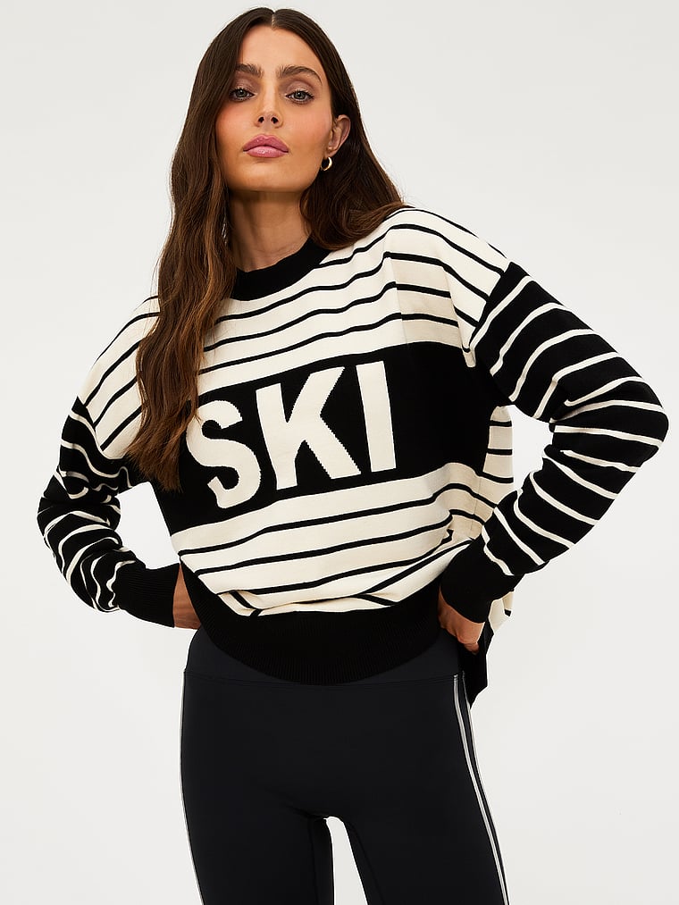 Victoria's Secret, Beach Riot Callie Sweater, Summit Stripe, onModelSide, 3 of 4