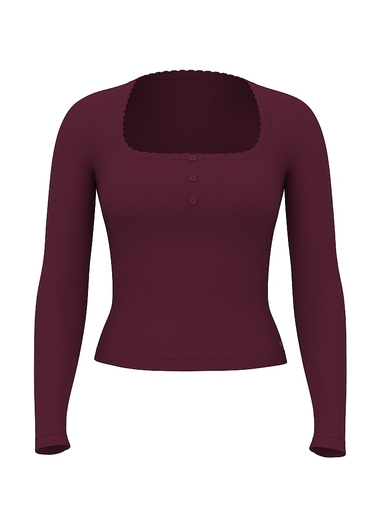 Thermal Henley Pajama Top