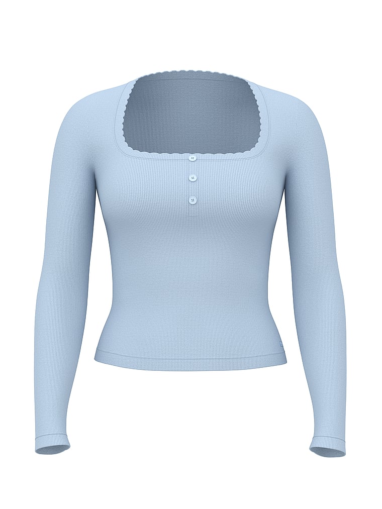 Thermal Henley Pajama Top