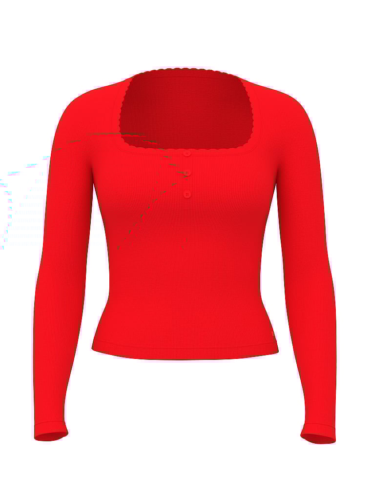 Thermal Henley Pajama Top