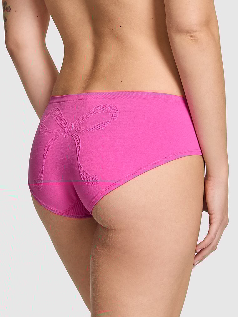 PINK Seamless Hiphugger Panty, Sizzling Strawberry, onModelBack, 2 of 3 Taylor is 5'8" and wears Small