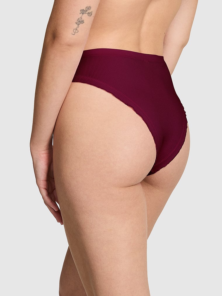 PINK Seamless Brazilian Panty, Wild Rose, onModelBack, 2 of 3 Taylor is 5'8" and wears Small