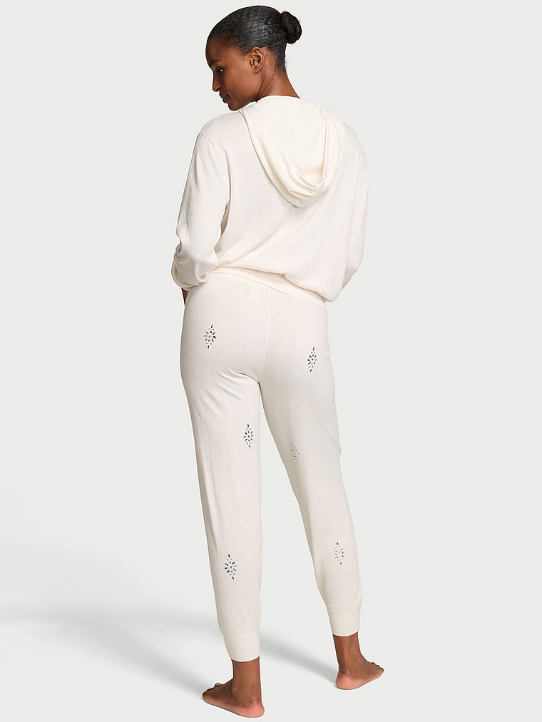Luxe Knit Crystal Sparkle Jogger Pants