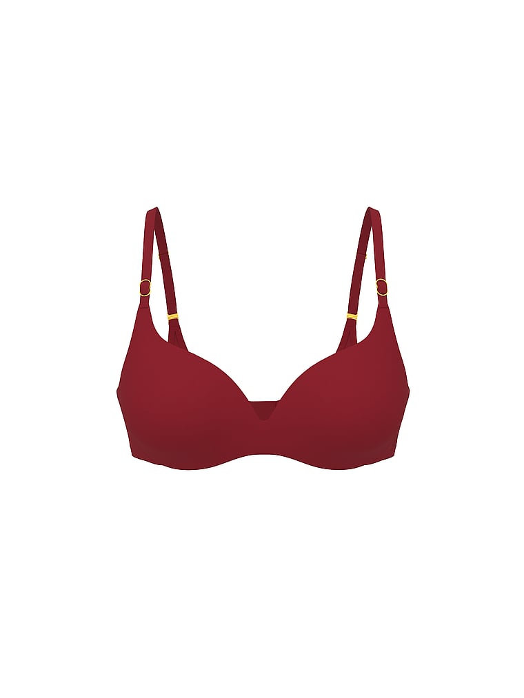Victoria's Secret, Love Cloud Perfect Shape Incredible Push-Up Bra, Red, offModelFront, 5 of 6