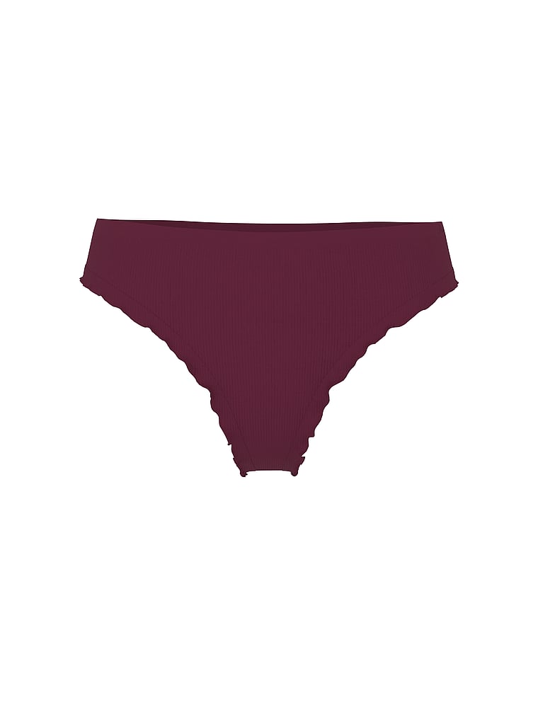 PINK Seamless Brazilian Panty, Wild Rose, offModelFront, 3 of 3