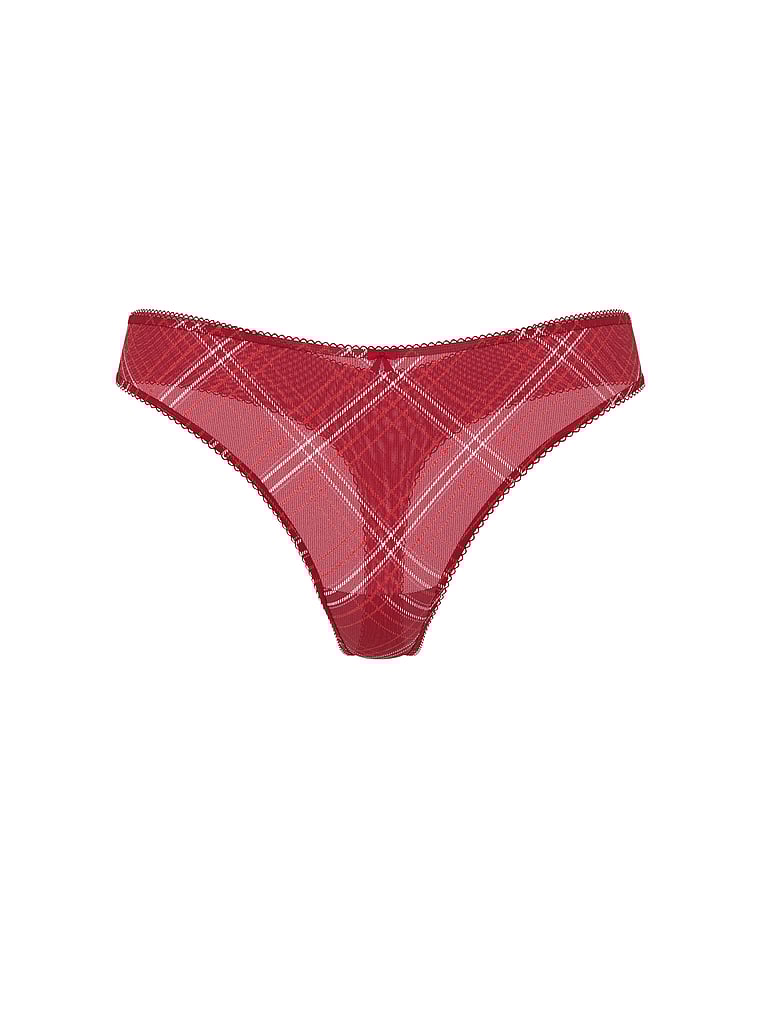 Shimmer Mesh Thong Panty