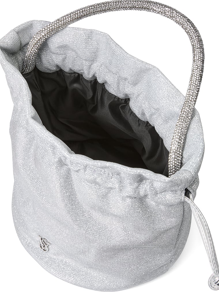 Victoria's Secret, Victoria's Secret Bombshell Midnight Bundle Drawstring Bag, Silver, detail, 3 of 3