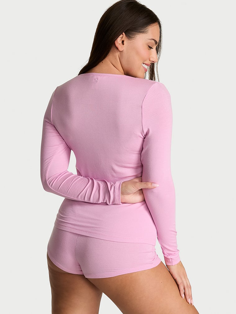 SoSoft™ Modal Ribbed Scoop Long-Sleeve Shortie Set