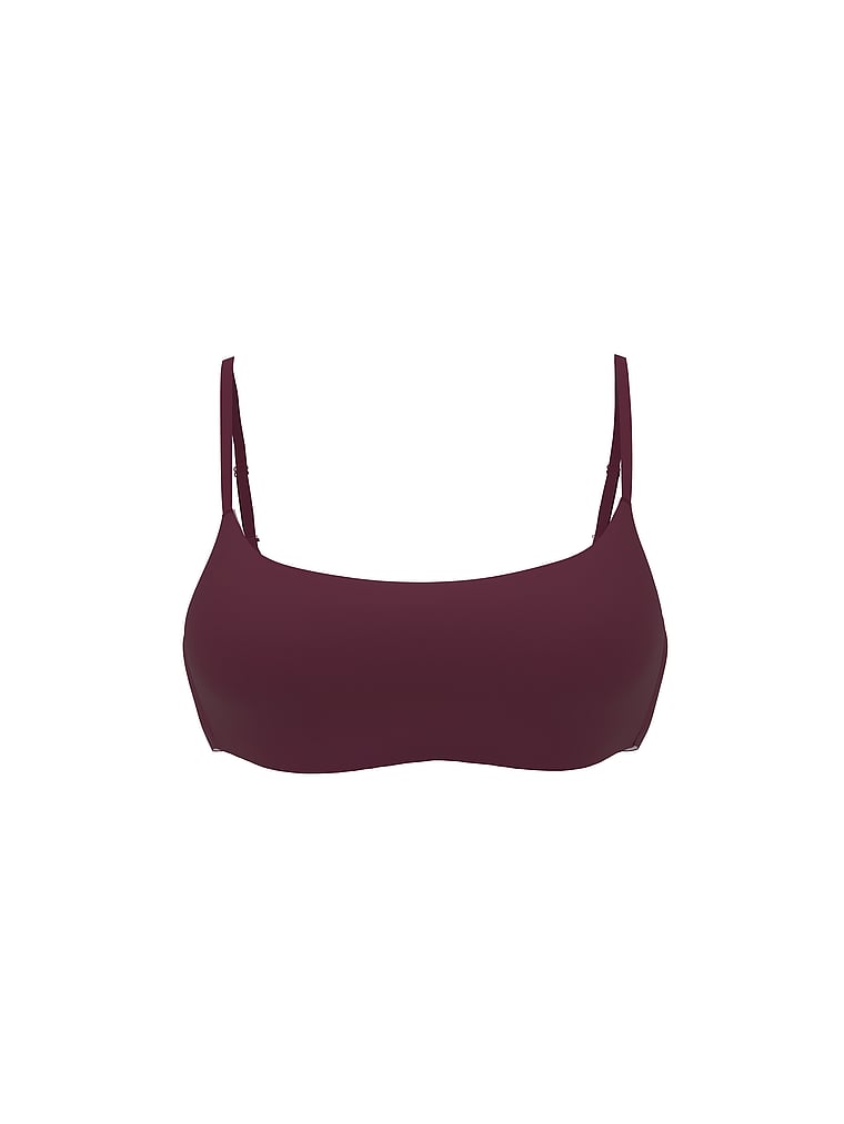 PINK Relay Square-Neck Sports Bra, Wild Rose, offModelFront, 3 of 3