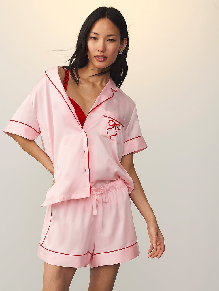 Glazed Satin Short Pajama Set