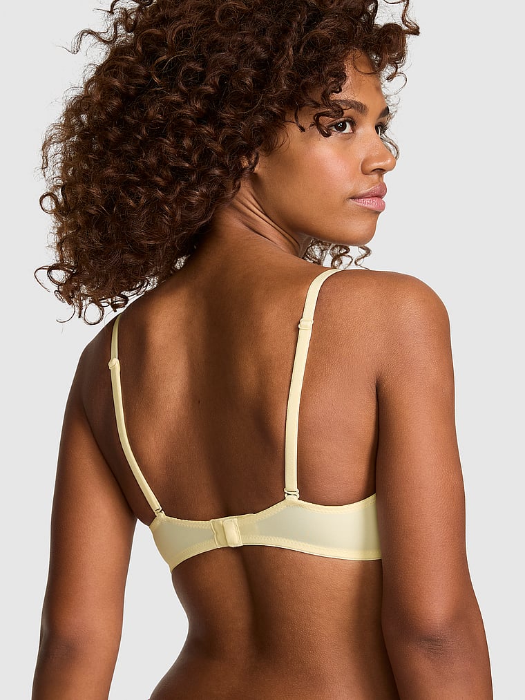 PINK Wear Everywhere Wear Everywhere™ Push-Up Bra, Palest Yellow, onModelBack, 2 of 3