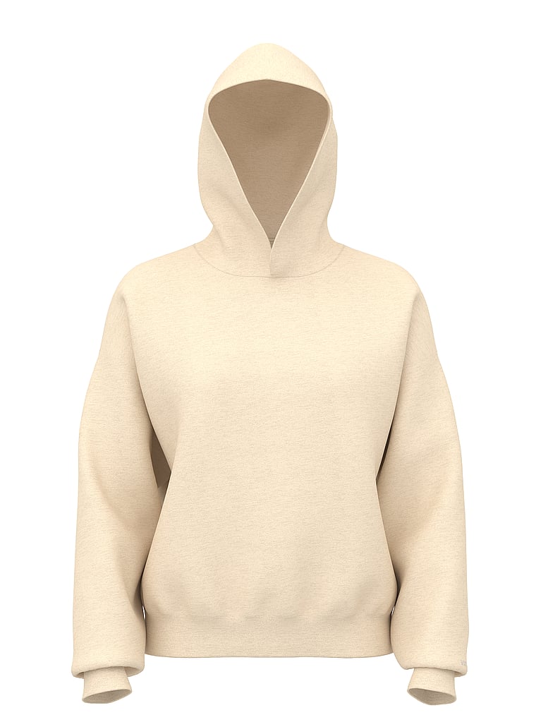 Victoria's Secret, VSX VSX LUXMarl™ Hoodie, Heather Soft Beige, offModelFront, 4 of 4