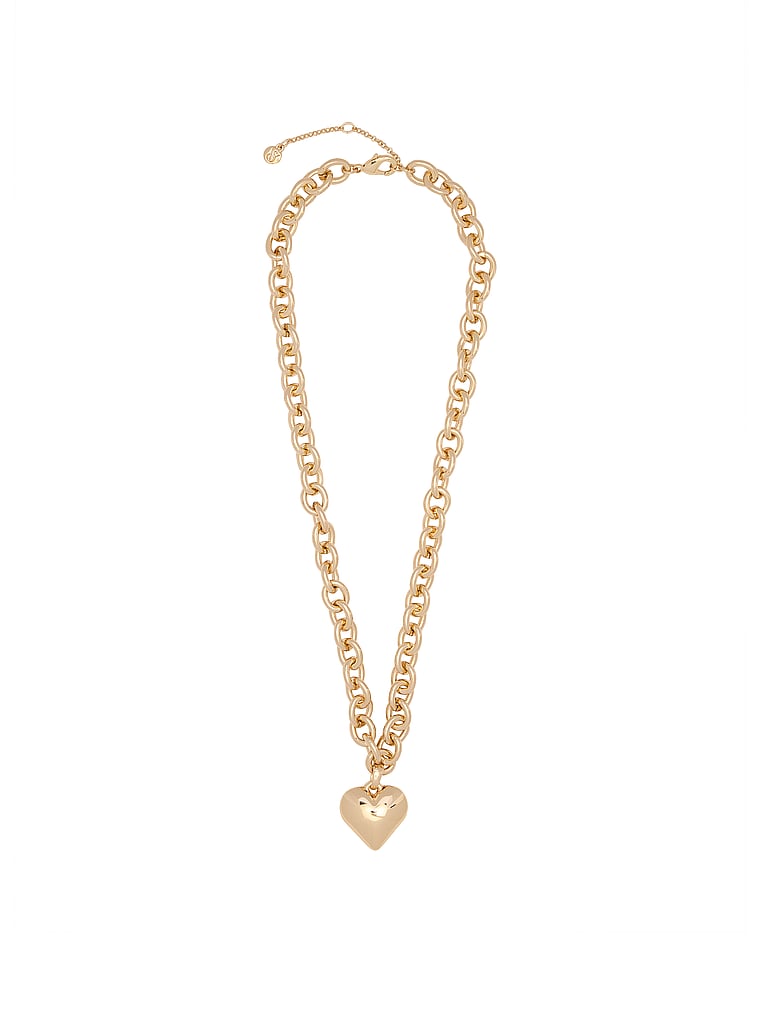 Puffed Heart Pendant Necklace