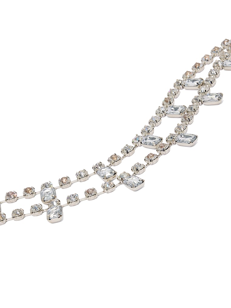 Diamanté Shine Layered Chain Belt