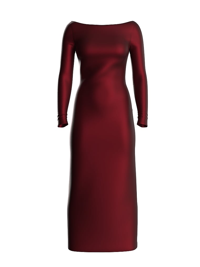 SoSleek™ Long-Sleeve Low-Back Maxi Dress