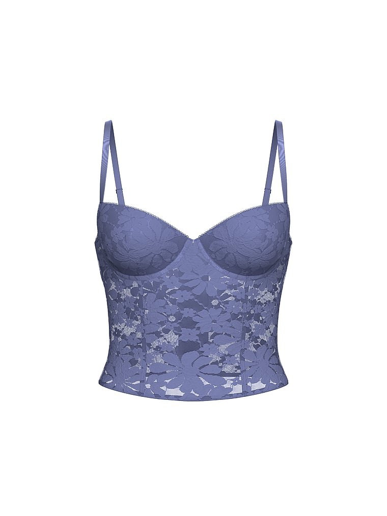 PINK Wink PINK Wink™ Lightly Lined Corset Top, Dusty Iris, offModelFront, 3 of 4