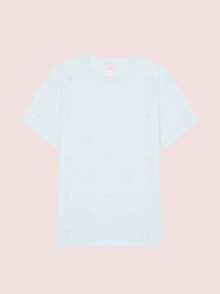 PINK x LoveShackFancy Campus Cotton Tee