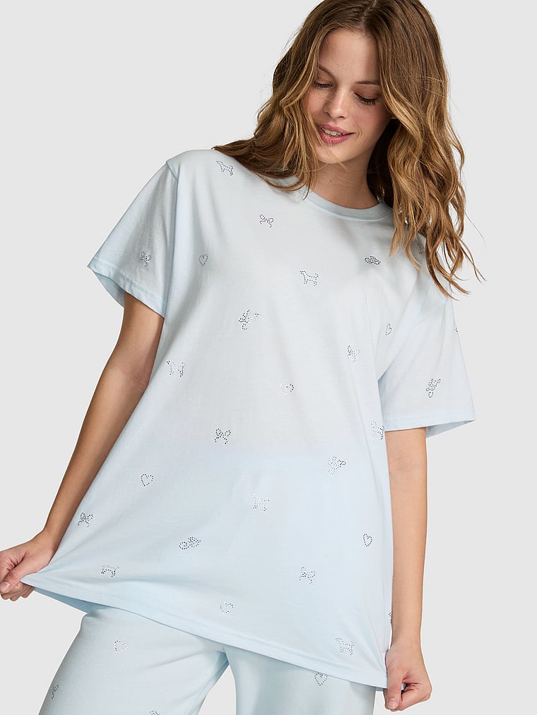 PINK x LoveShackFancy Campus Cotton Tee