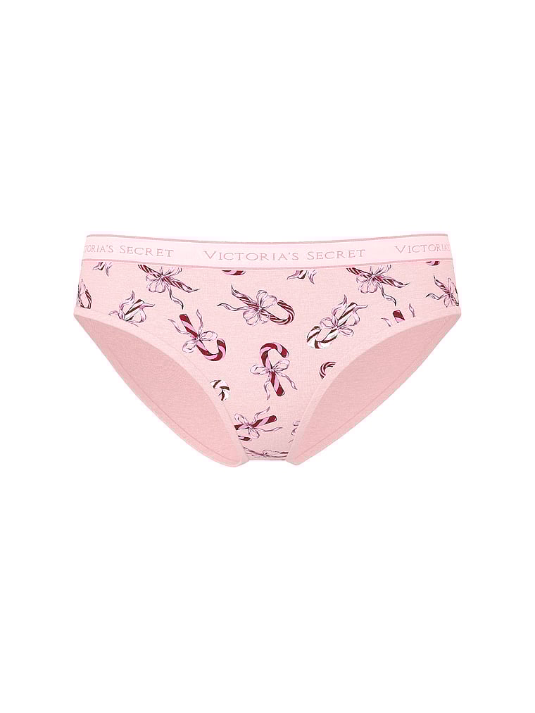 Logo Cotton Shine Patch Hiphugger Panty