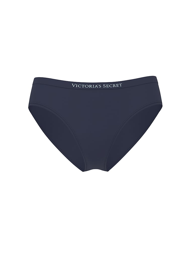 Victoria's Secret, Seamless Seamless Hiphugger Panty, Noir Navy, offModelFront, 3 of 3