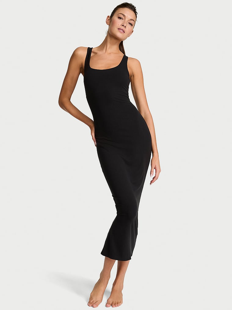 Shapewear by Victoria Smoothing Rib Tank Maxi Dress