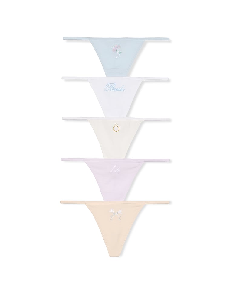 5-Pack Stretch Cotton V-String Panties