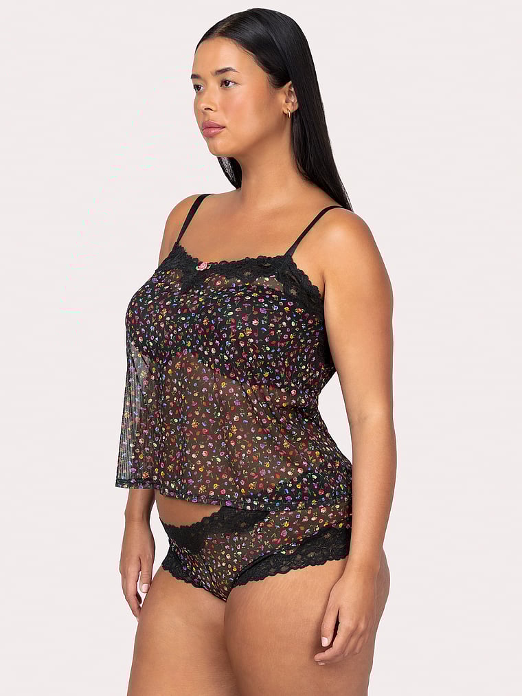 Sheer Cami & Cheeky Panty 2-Piece Lingerie Set