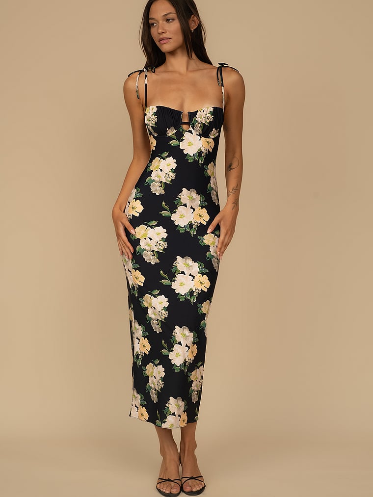 Petal Long Slip Dress