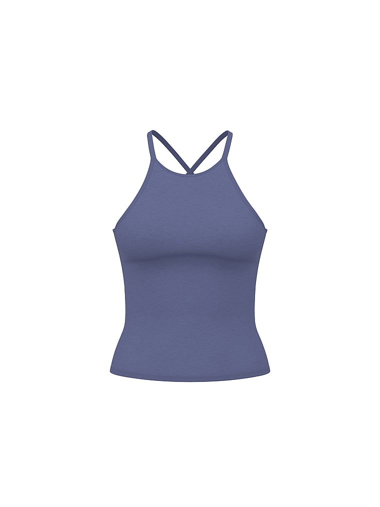 All-Day Cotton High-Neck Bra Tank