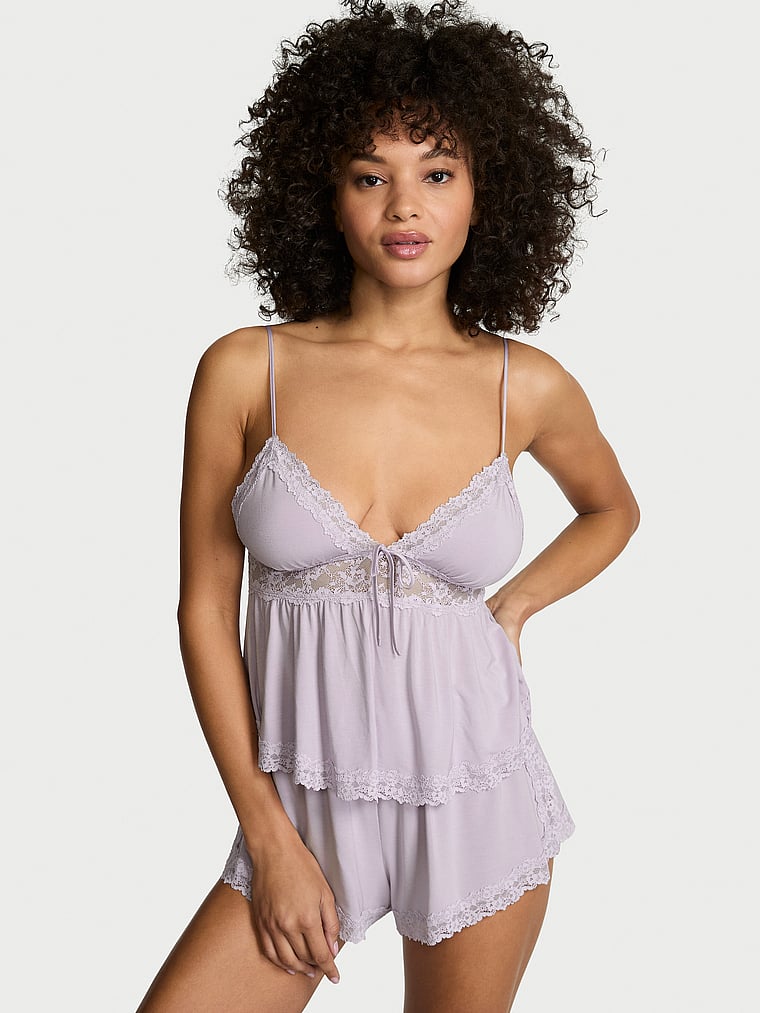 SoSoft™ Modal Lace-Trim Cami & Shorts Set
