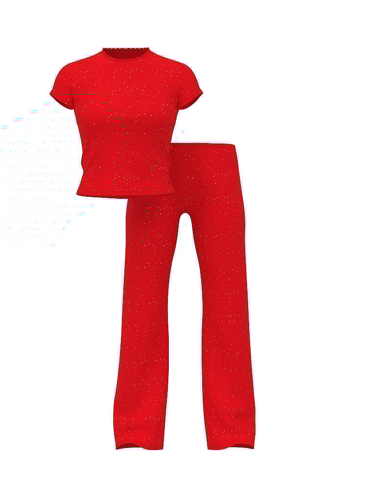 Pointelle Tee & Pajama Pant Set