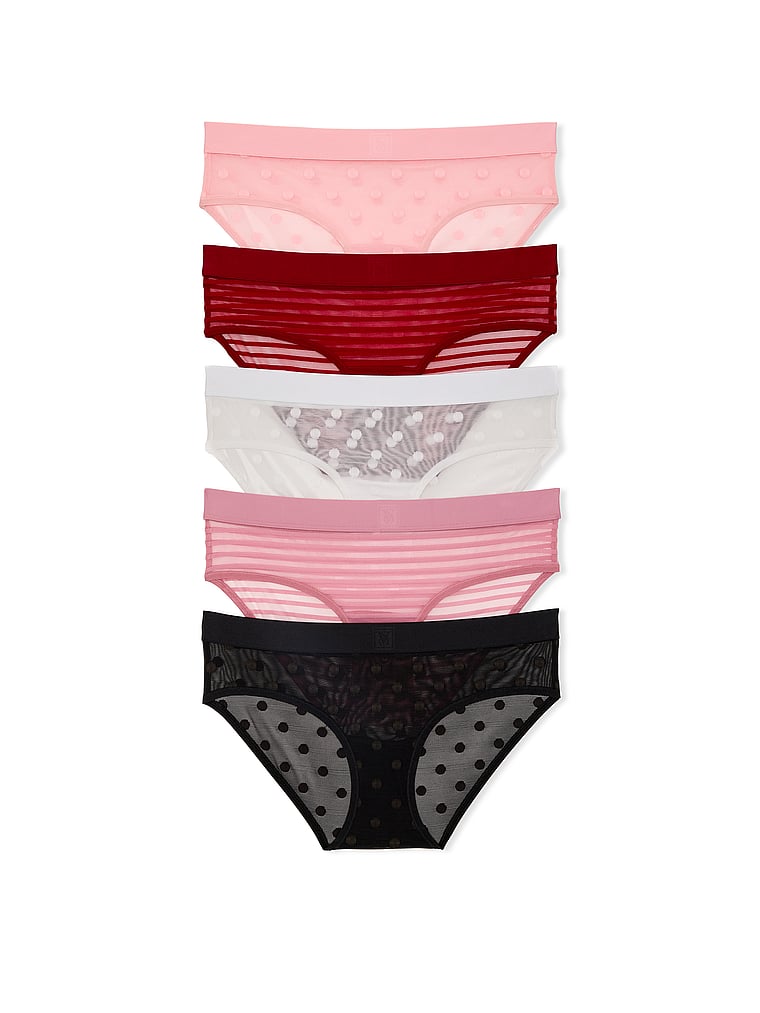 5-Pack Sheer Heritage Shimmer Hiphugger Panties