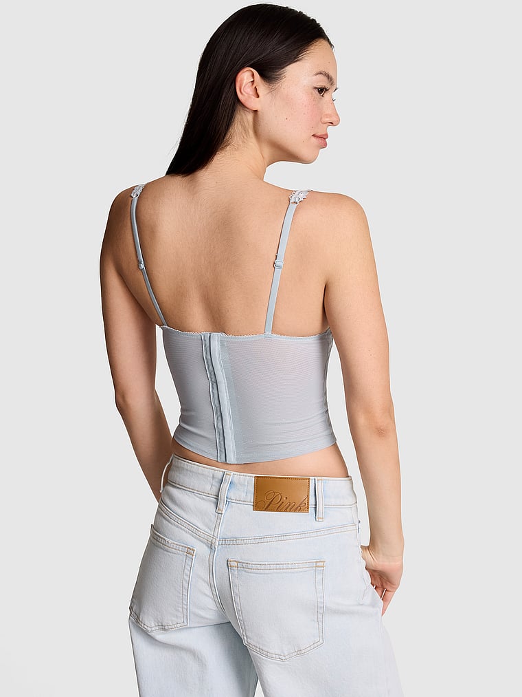 PINK Wink™ Lightly Lined Scoop Corset Top
